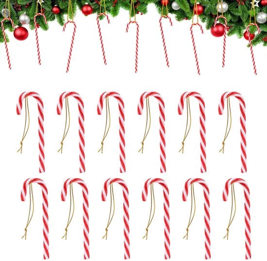 Decorazioni per albero di Natale - Stuzzicadenti colorati - 12 pezzi - Ideali per le feste natalizie