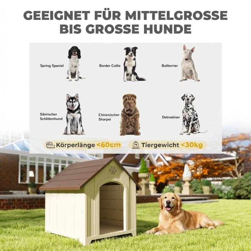 CUCCIA per cani da esterno 88 x 79 x 89 cm Beige in polietilene
