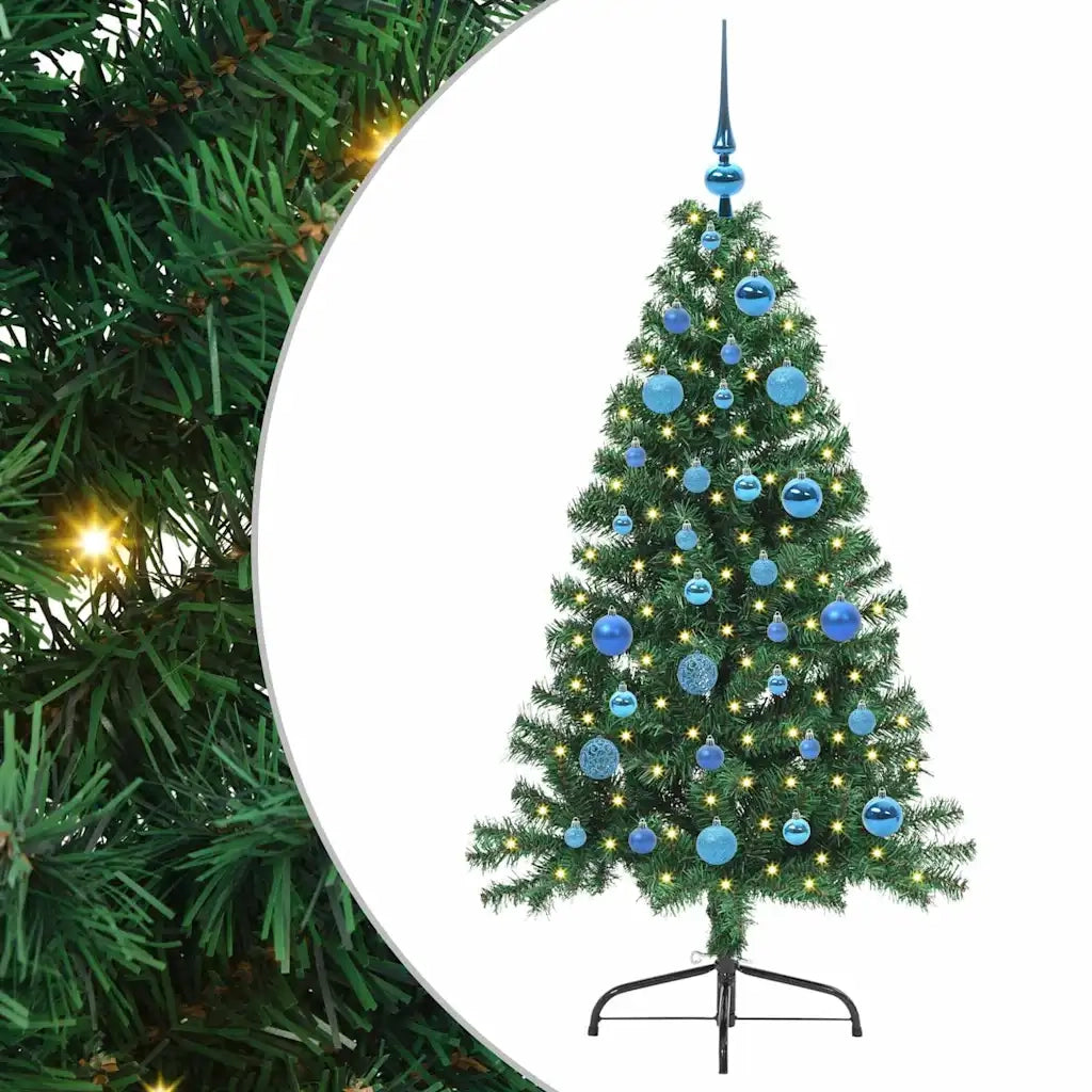 Albero di Natale Artificiale-Albero Natalizio con luci integrate Verde 150 cm 823407