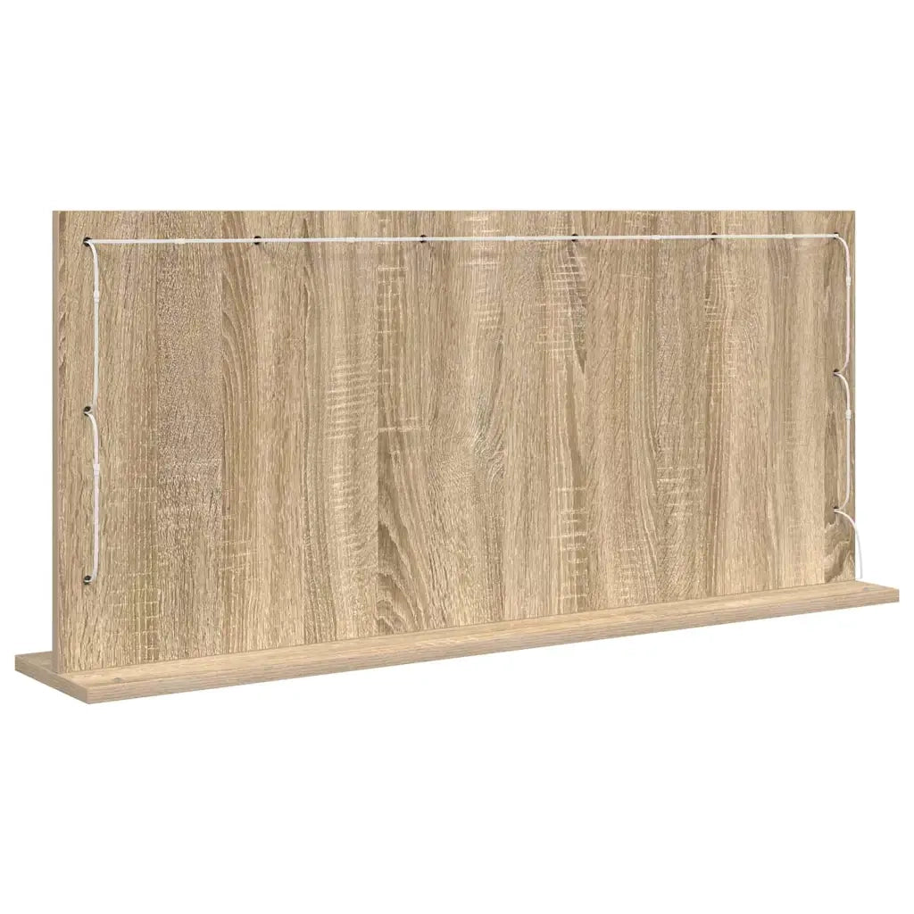 Specchio da Vanità Rettangolare Rovere Sonoma 100 x 45 x 18 cm 868327