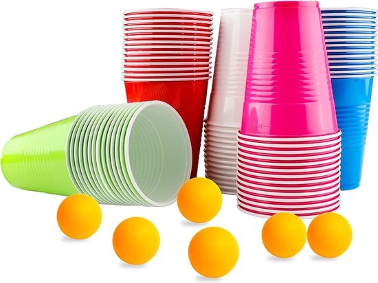Bicchieri in Plastica 70 pezzi - 400 ml - Riciclabili - Colorati per Feste & Festival