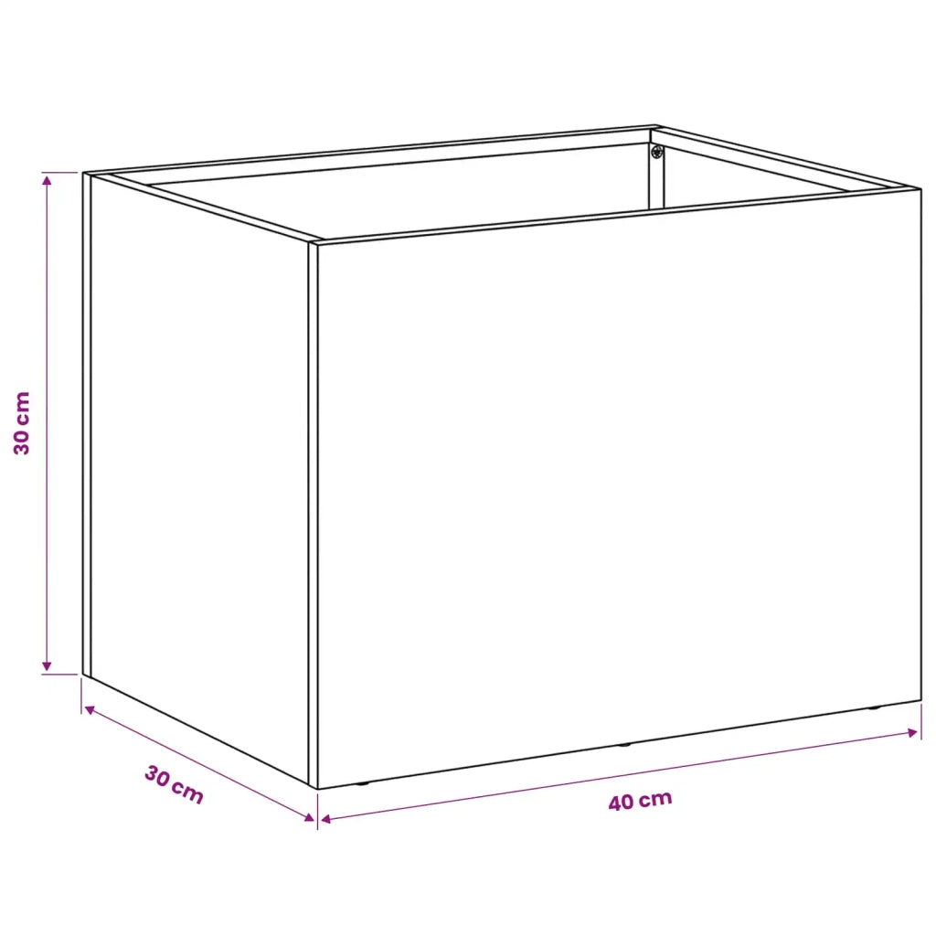 Vaso da giardino Bianco 40 x 30 x 30 cm 8005192