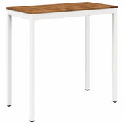 Tavolo Bar da Giardino Naturale e Bianco 108,5 x 55 x 105 cm 901341