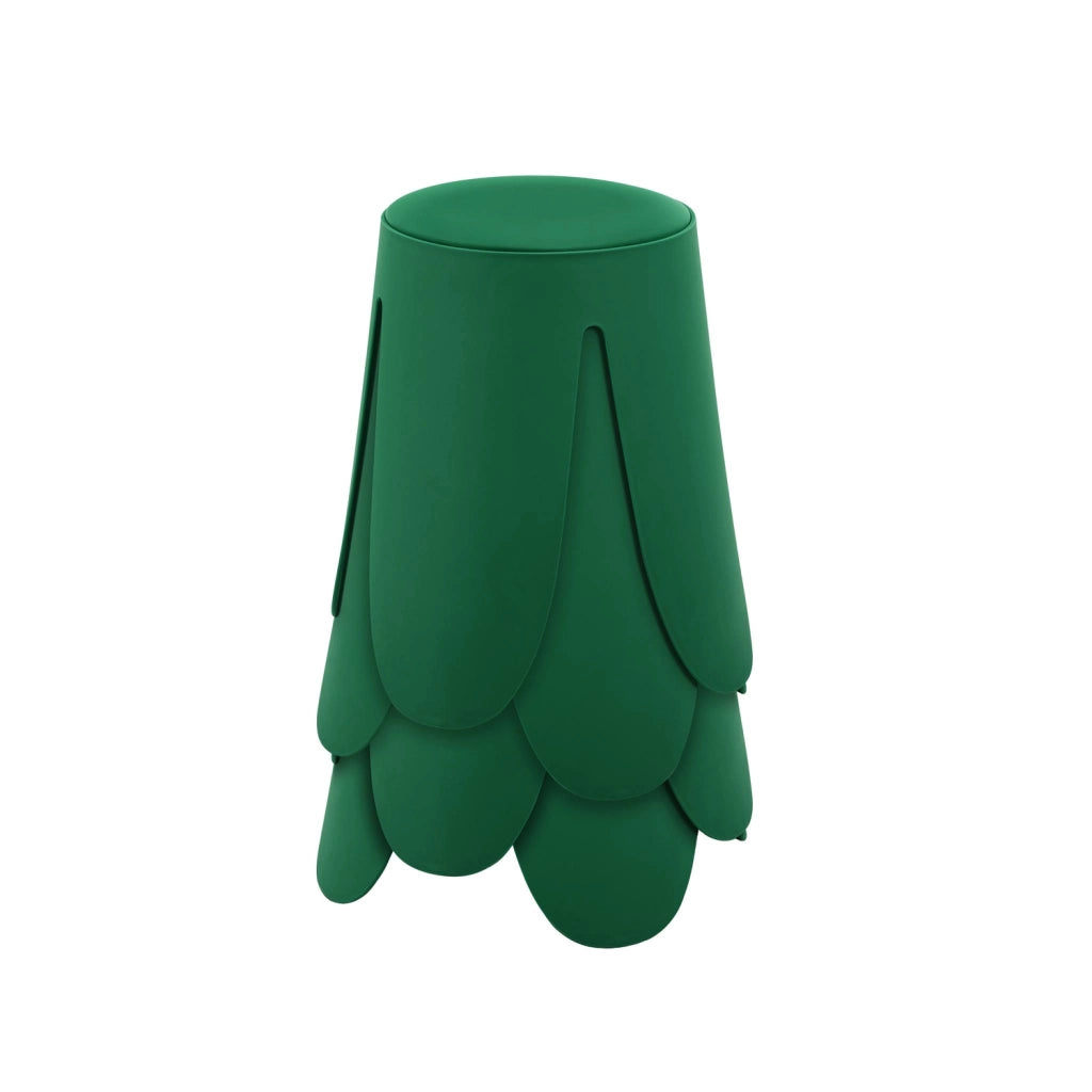 Set 4 sgabelli impilabili in ecopelle, verde