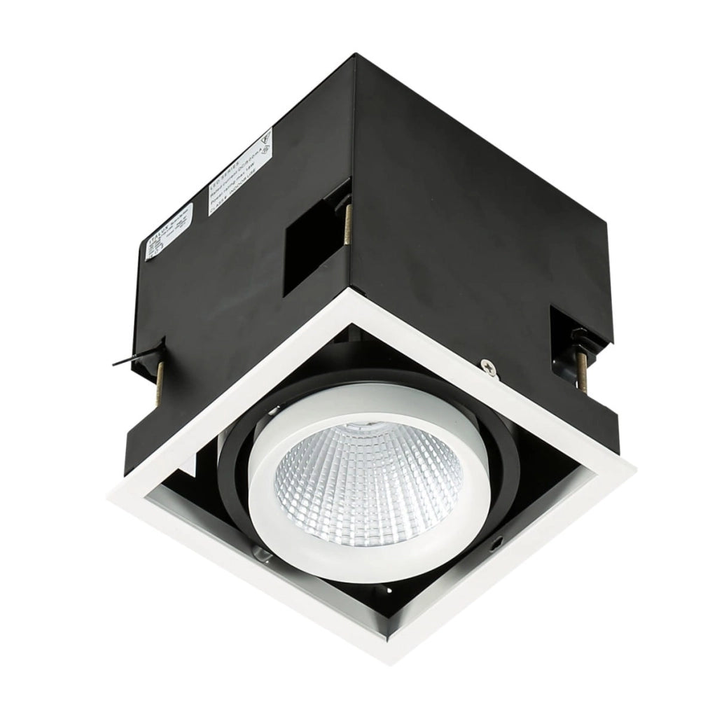 Faretto incasso Italux Vertico quadro LED 18W 4000K bianco/nero