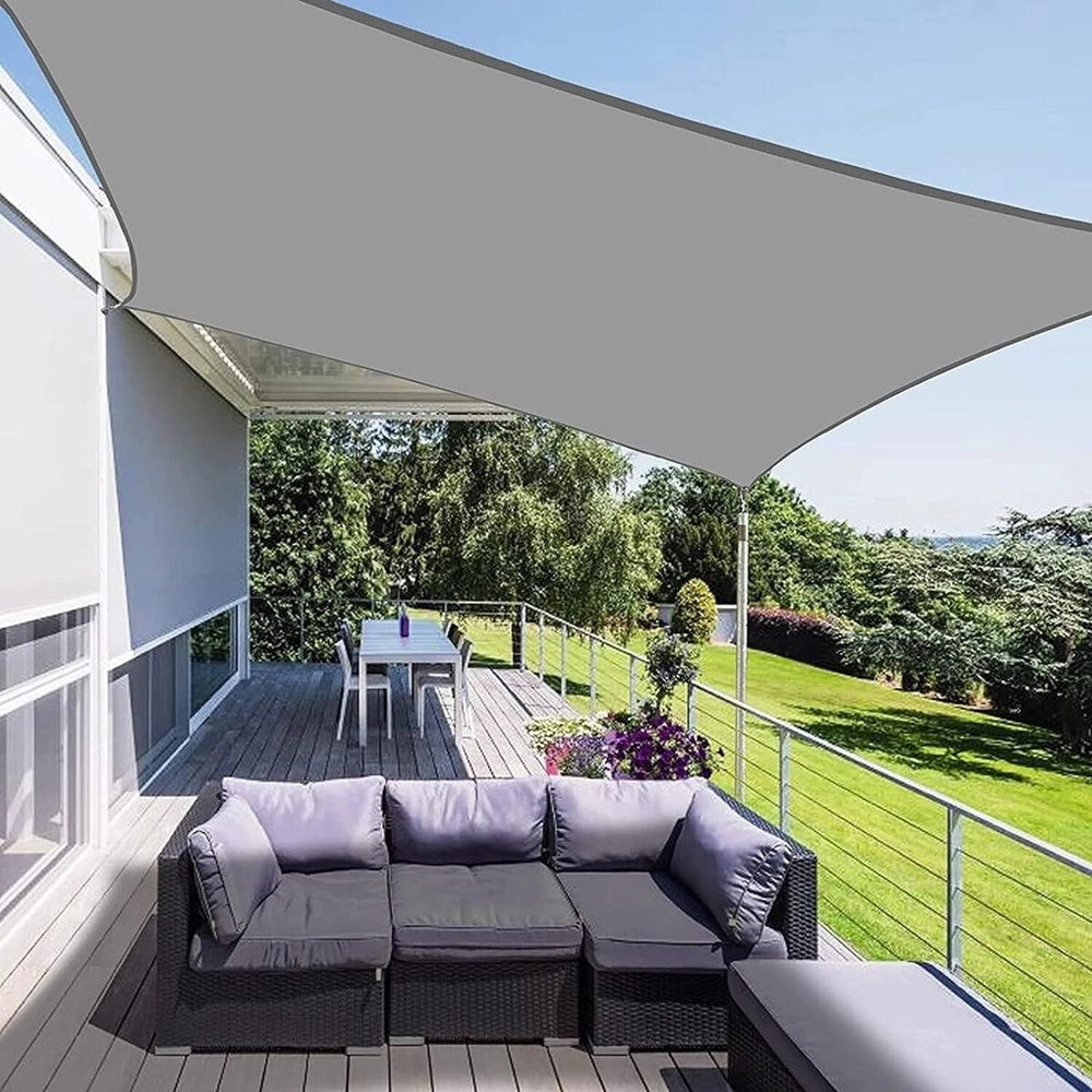 Trade Shop - Vela Tenda Quadrata Parasole Protezione Sole Ombreggiatura Giardino 3x3mt Grigio 222584 -