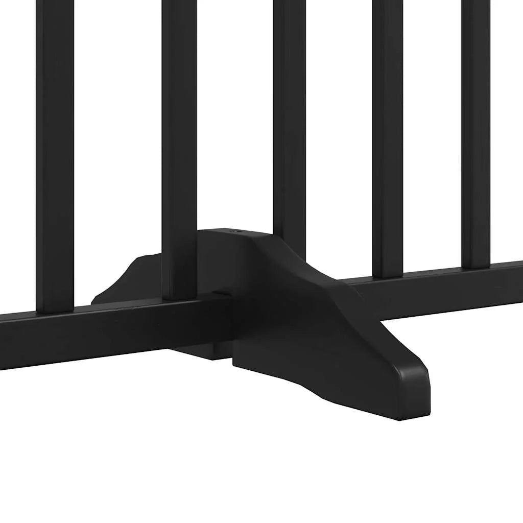 Cancelletto di sicurezza per cani con 4 pannelli in legno massello di abete nero 02_0023313