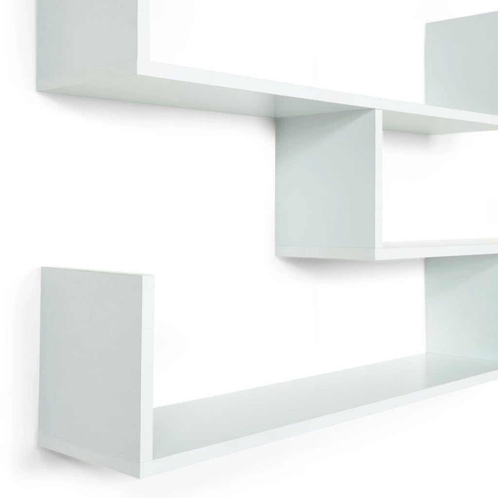 IDMarket - Scaffale a parete multiposizione LOU bianco