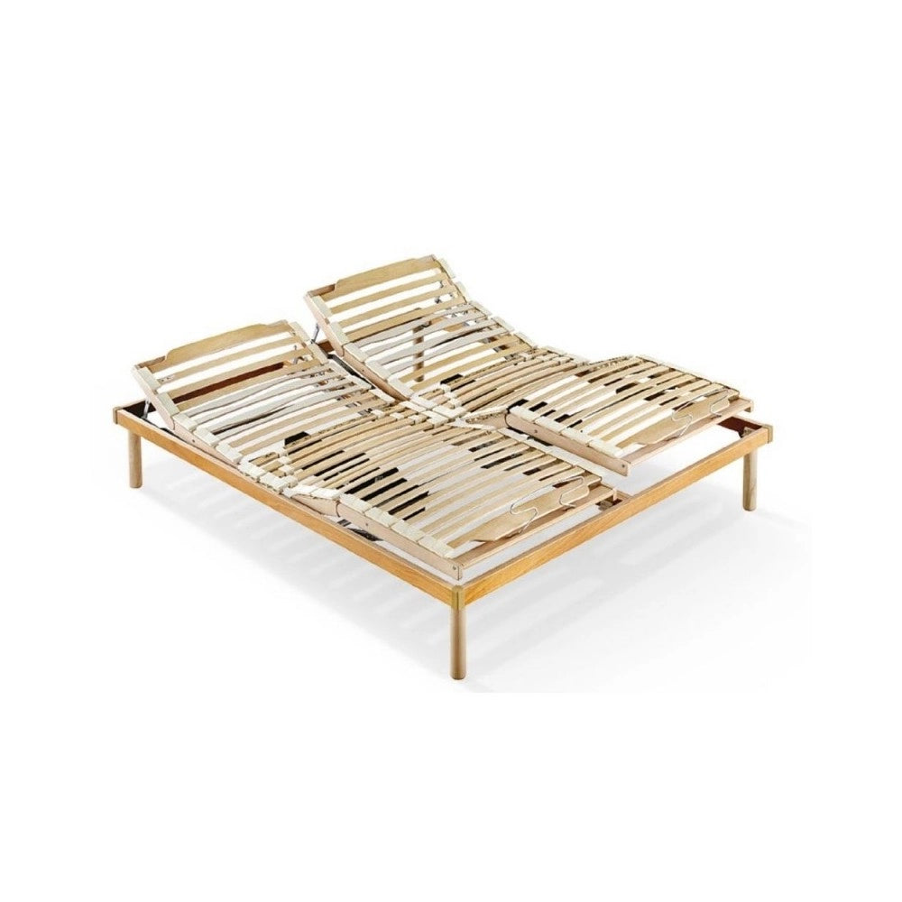 Rete matrimoniale elettrica in legno Master