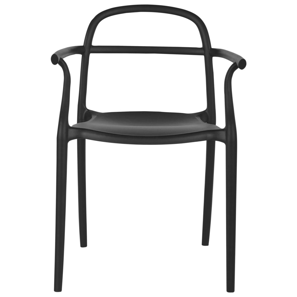 Set di 2 sedie da giardino leggere e resistenti alle intemperie colore nero pastello stile moderno