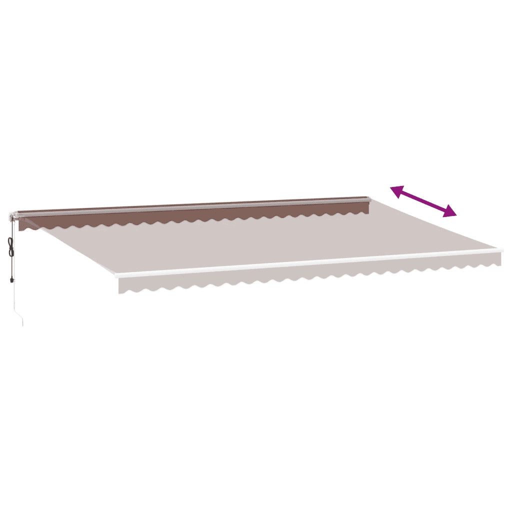vidaXL Tenda da Sole Retrattile Automatica Marrone 600x350 cm