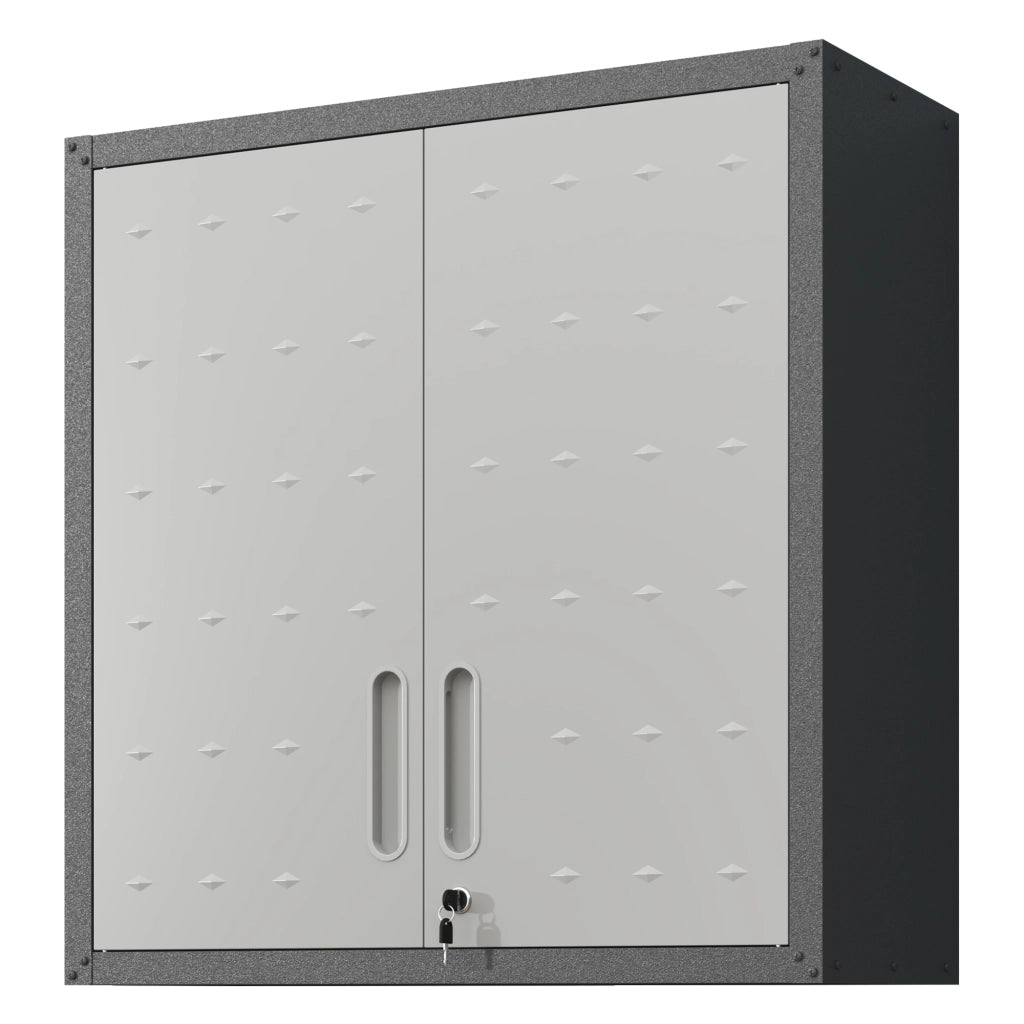 Pensile in metallo con due ante bloccabili e ripiano regolabile per garage ufficio e officina 77 × 75 × 30 cm