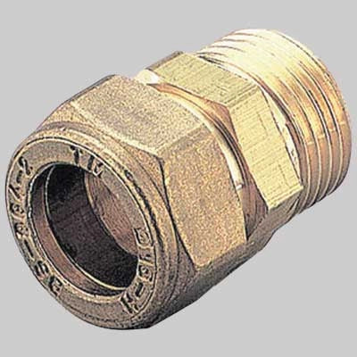 RACCORDO DRITTO MASCHIO CON OGIVA OTTONE  14 x 1/2     TIEMME