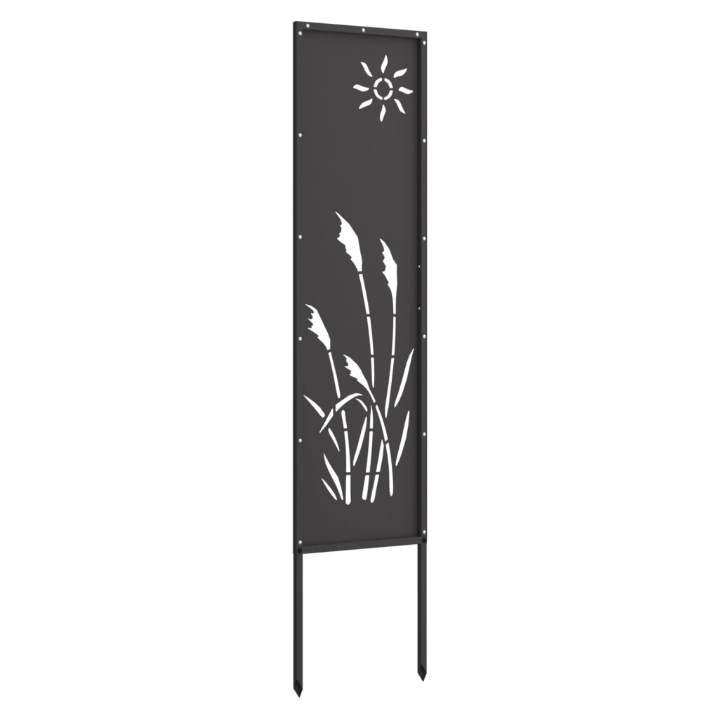 vidaXL Pannello Decorativo da Giardino Altro Nero 32 x 140 cm
