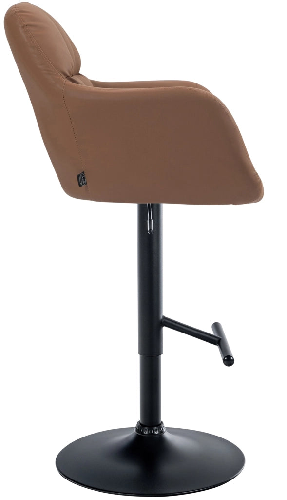 Barhocker Natoma Kunstleder schwarz