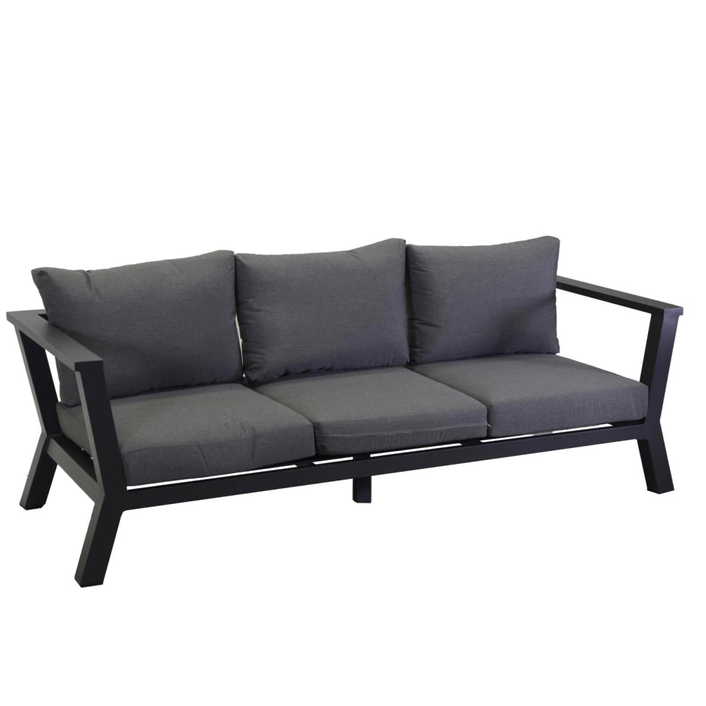Divano 3 Posti 193x78xh84 cm in Alluminio Riverton Antracite