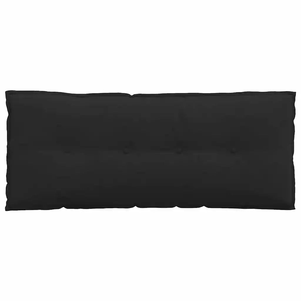 Cuscino per Schiena Nero 120 x 50 cm Tessuto in Microfibra