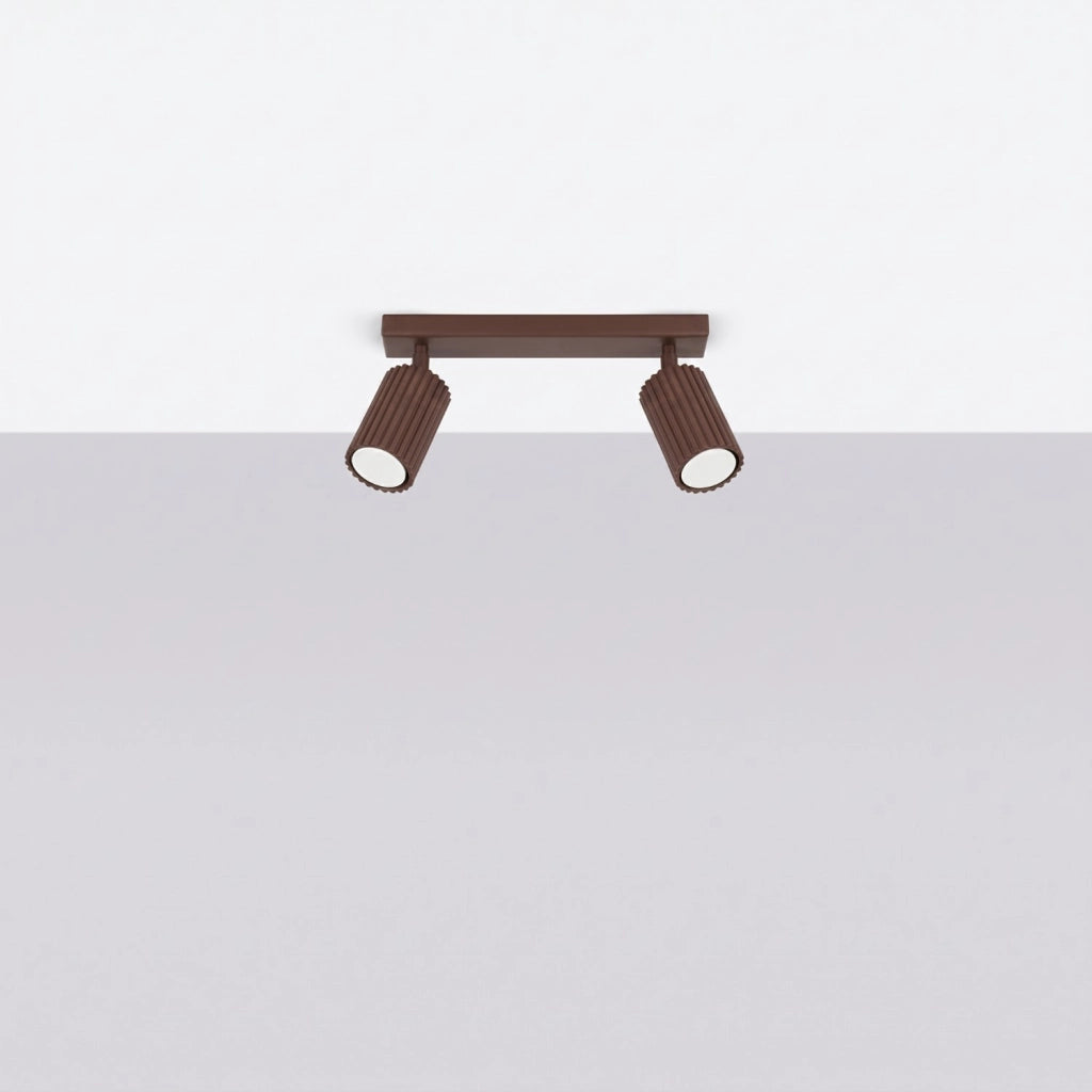 Plafoniera KARBON 2 marrone