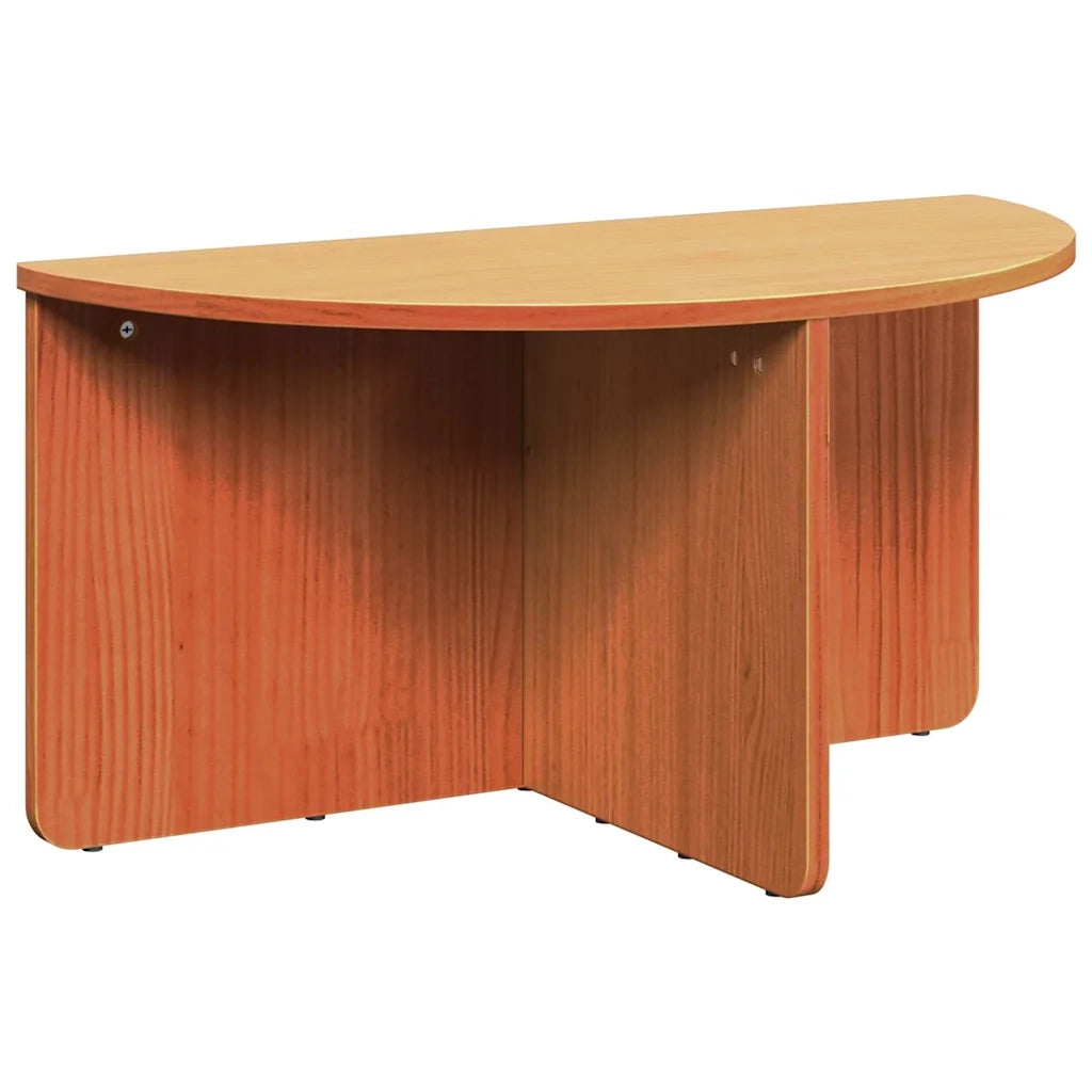 Tavolino da salotto 2 pcs Marrone cerato Legno di pino massello 873537