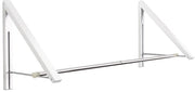 Hanger per abbigliamento pieghevole da appendere al muro con 2 rack in alluminio, spazio risparmiato, opaco, pieghevole
