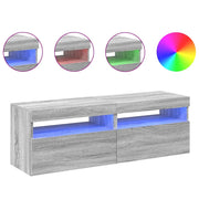 Mobili TV con Luci LED 2 pz | Armadietto TV | Mobile Porta TV Grigio Sonoma 60x35x40 cm