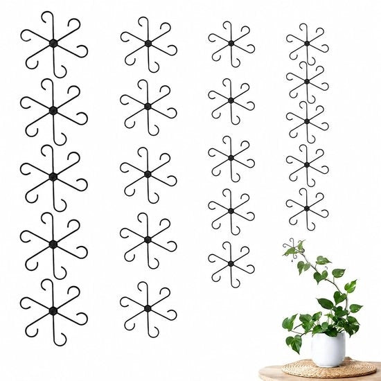 Sosteggi per piante 20 pezzi – contenitori per piante riutilizzabili in 4 misure – tenaglie per piante robuste per l'appoggio di Monstera, fiori, hortensie, rose e pomodori