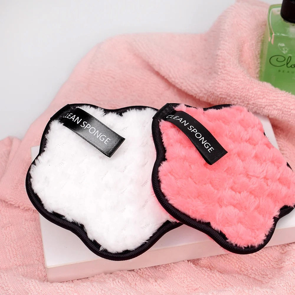 Trade Shop - 2 Pz Spugnetta Lattice Trucco Make Up Cipria Fondotinta Fard Blush Stesura Viso -