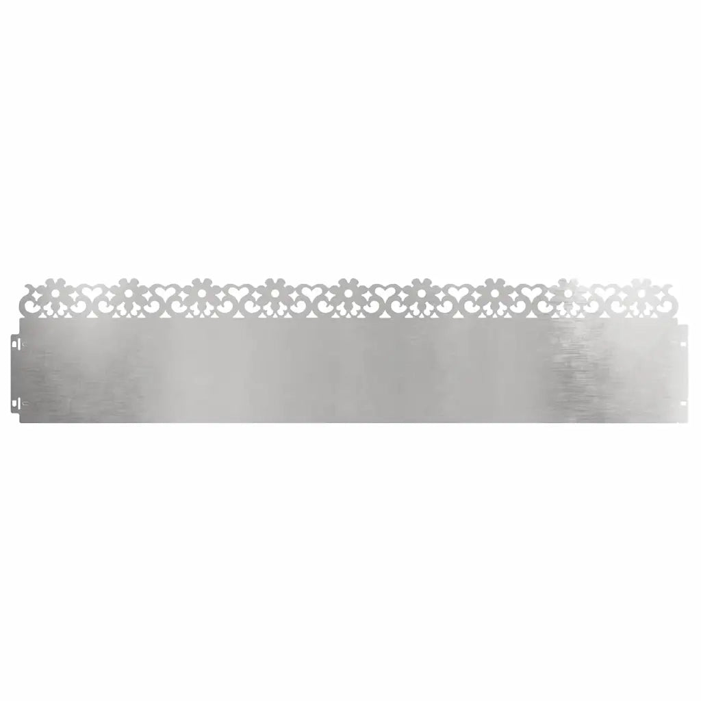 Bordure per prato 30 pz 103 x 0,05 x 22 cm Acciaio Inox Argento 874779