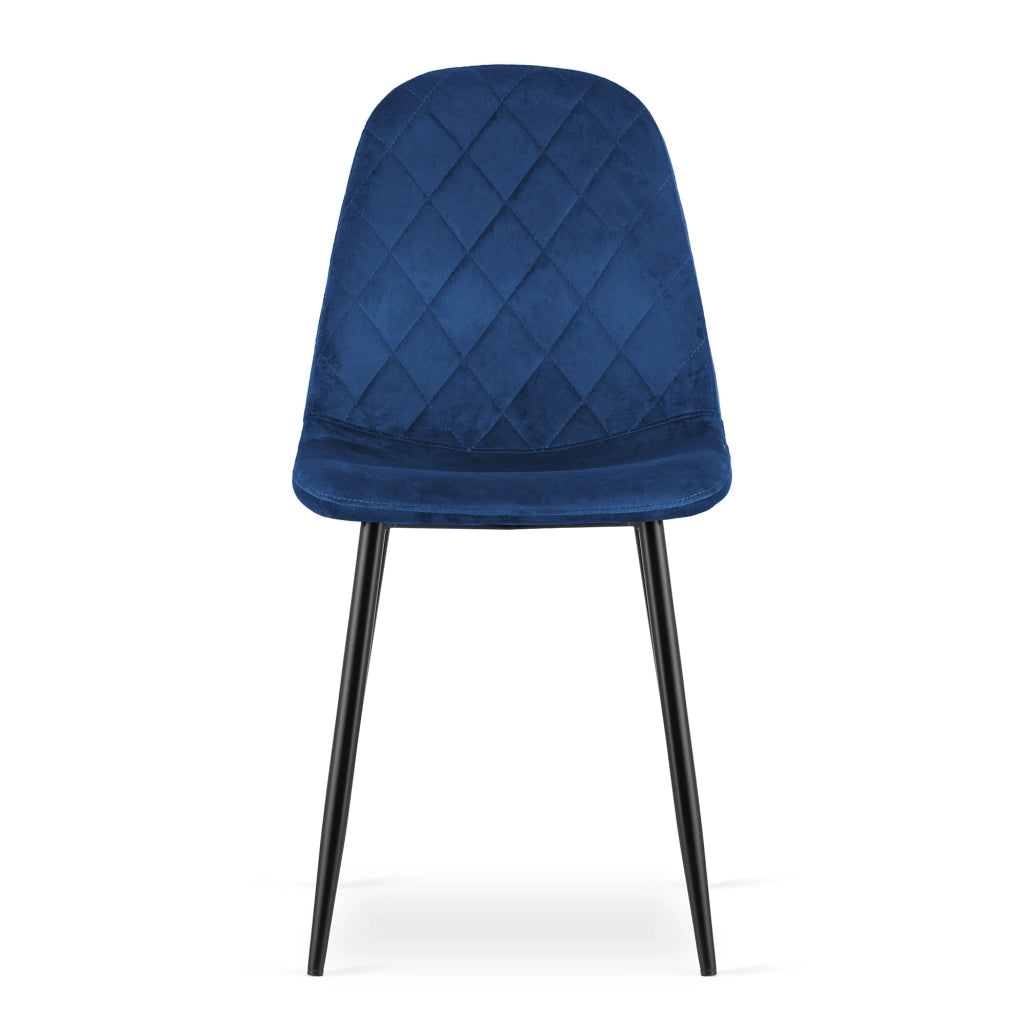 Valora DAPI CHAIR Navy Blue Velvet Design moderno x4