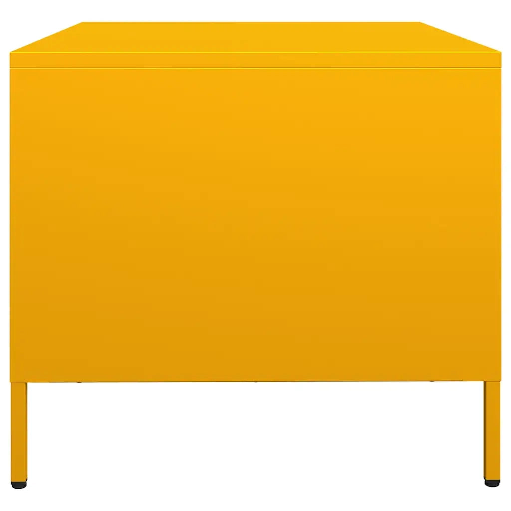 Mobile TV Giallo Senape 68x50x43,5 cm Acciaio Laminato a Freddo