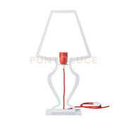lampada silhouette Bianco in Ferro 30x54cmh 1 luce attacco E27