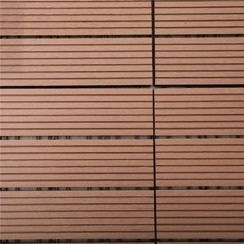 PIASTRELLE DA GIARDINO INCASTRABILI SET DA 11 MATTONELLE  30X30X2.2 CM MARRONE