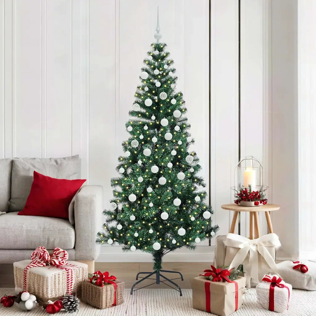 Albero di Natale | Decorazioni natalizie artificiale con luci integrate Verde 180 cm