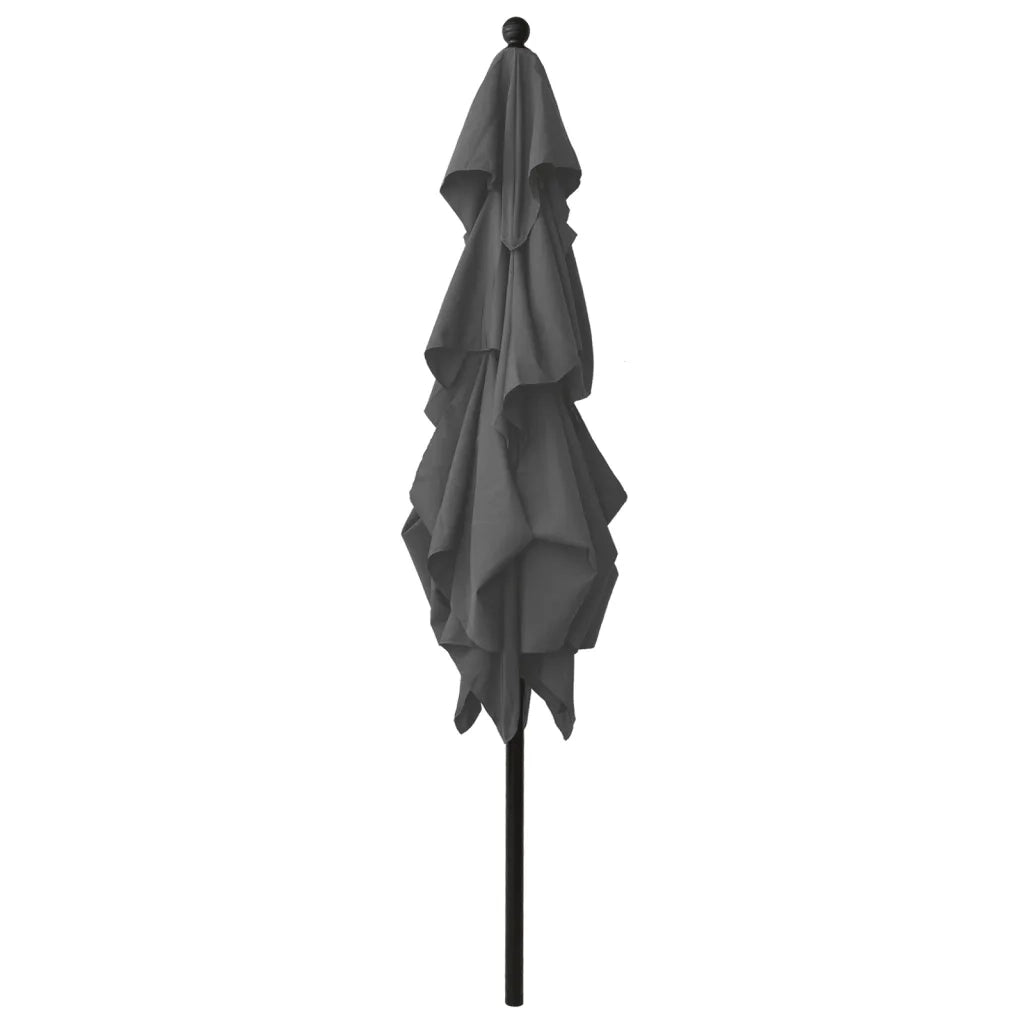 Ombrellone a 3 Livelli con Palo in Alluminio-Ombrello da giardino Antracite 2,5x2,5m
