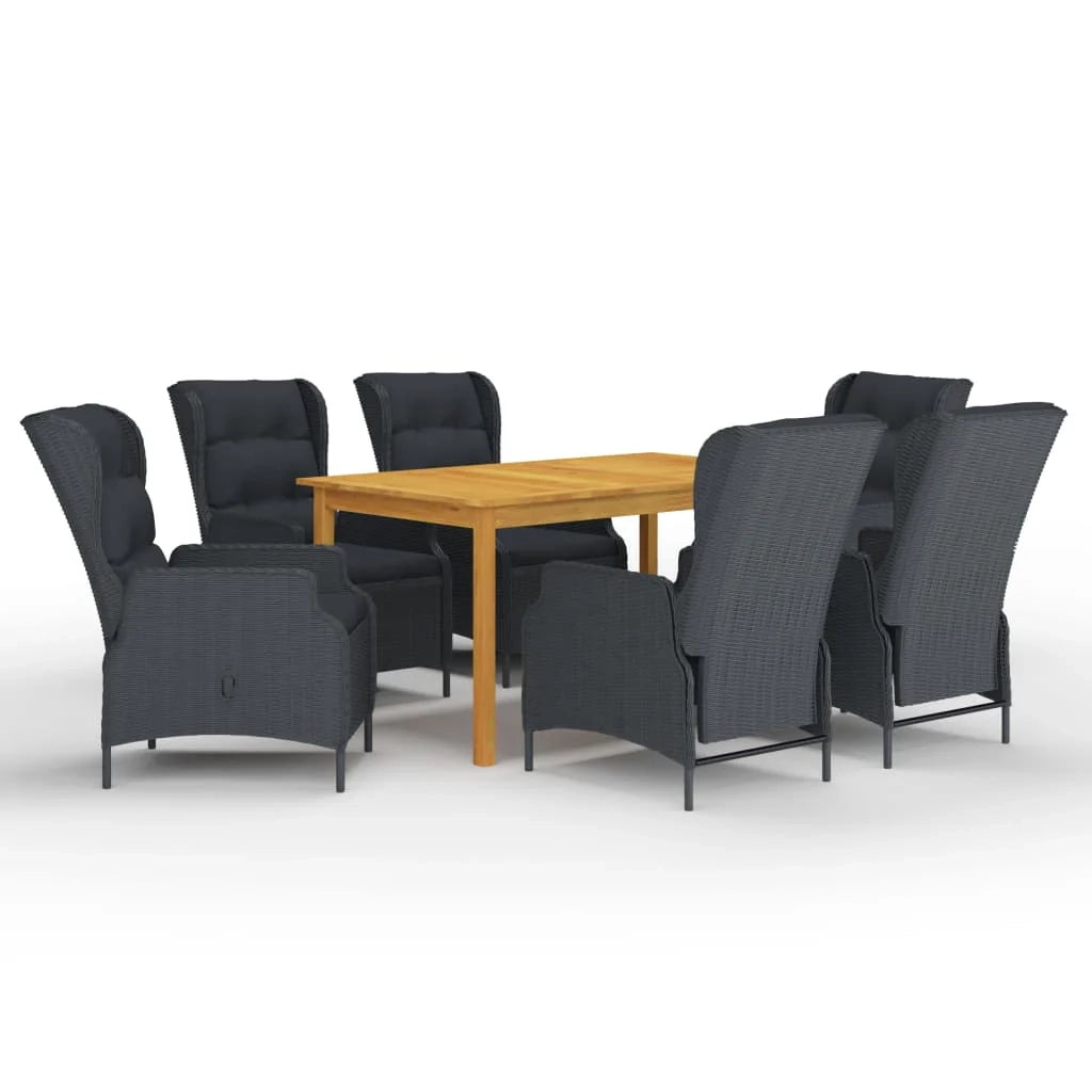 Set da pranzo da giardino per esterni 7 pezzi grigio scuro 02_0013977