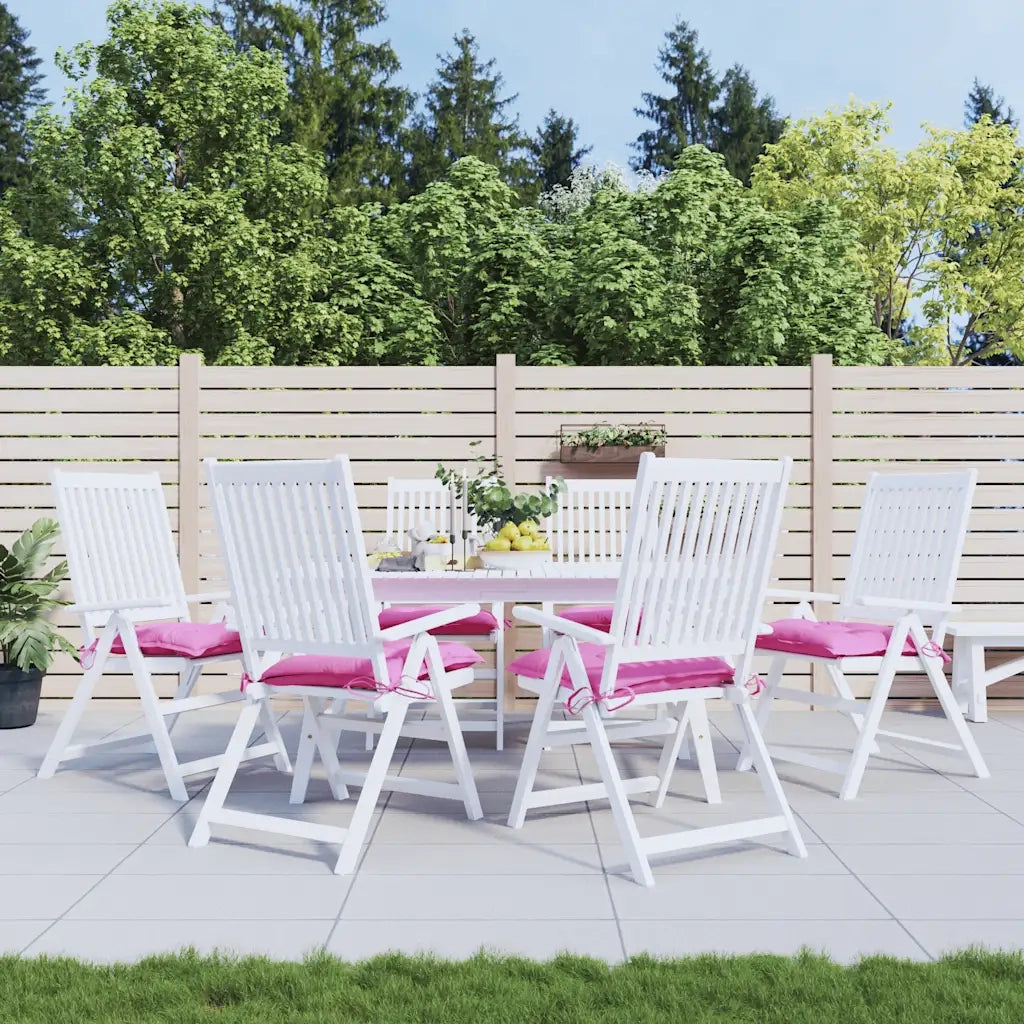 Cuscini per Sedia 6 pz | Cuscini per sedie Rosa 40x40x7 cm in Tessuto