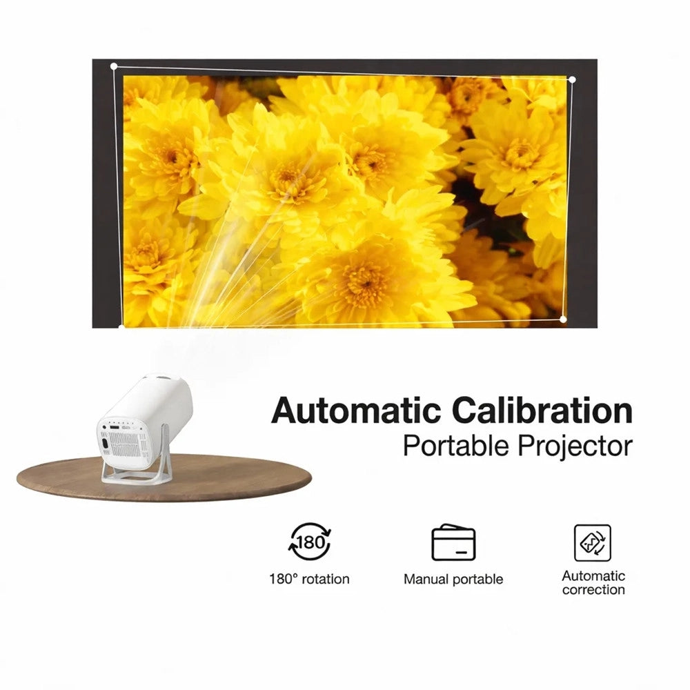 Trade Shop - Proiettore Portatile S40 Ultra Hd 4k Fhd Uhd Proiezione Smart Wireless Intelligente -