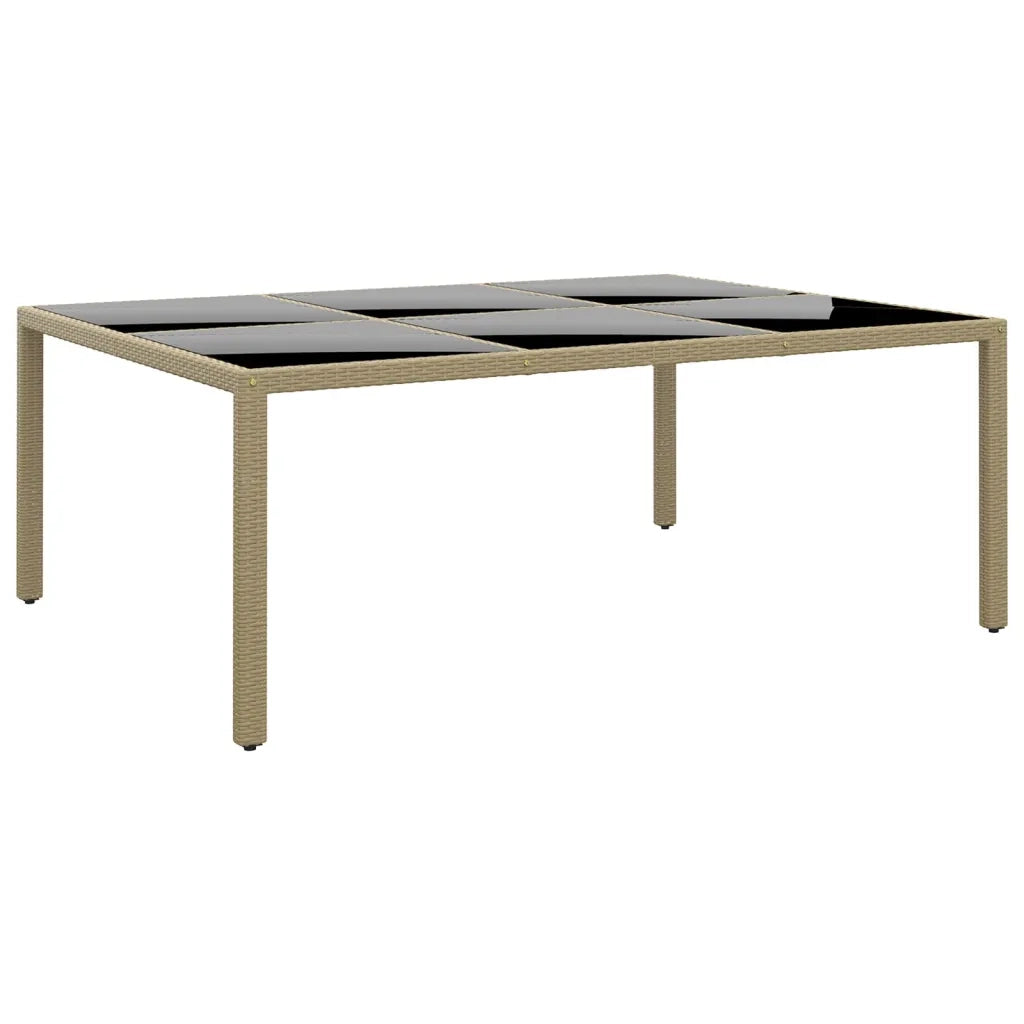 Set da Pranzo per Giardino 11 pz in Polyrattan Beige 3058564