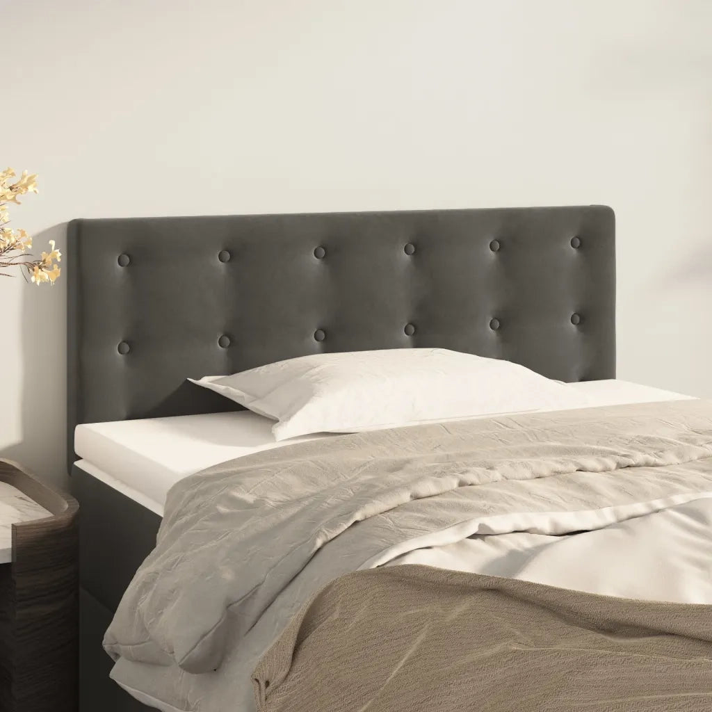 Testiera Grigio Scuro 90x5x78/88 cm in Velluto 346431