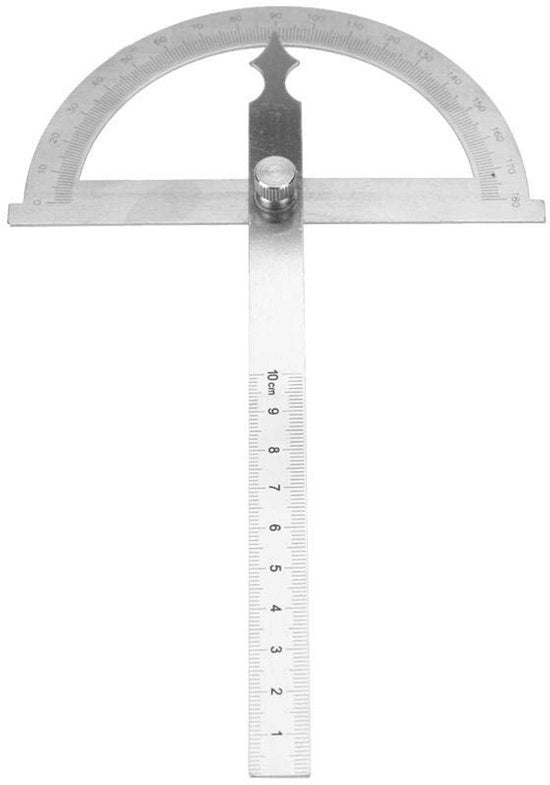 Misuratore di Angoli 2 in 1 - Righello con Goniometro - 120*150mm - Misurazione Precisa con Lock Nut Regolabile