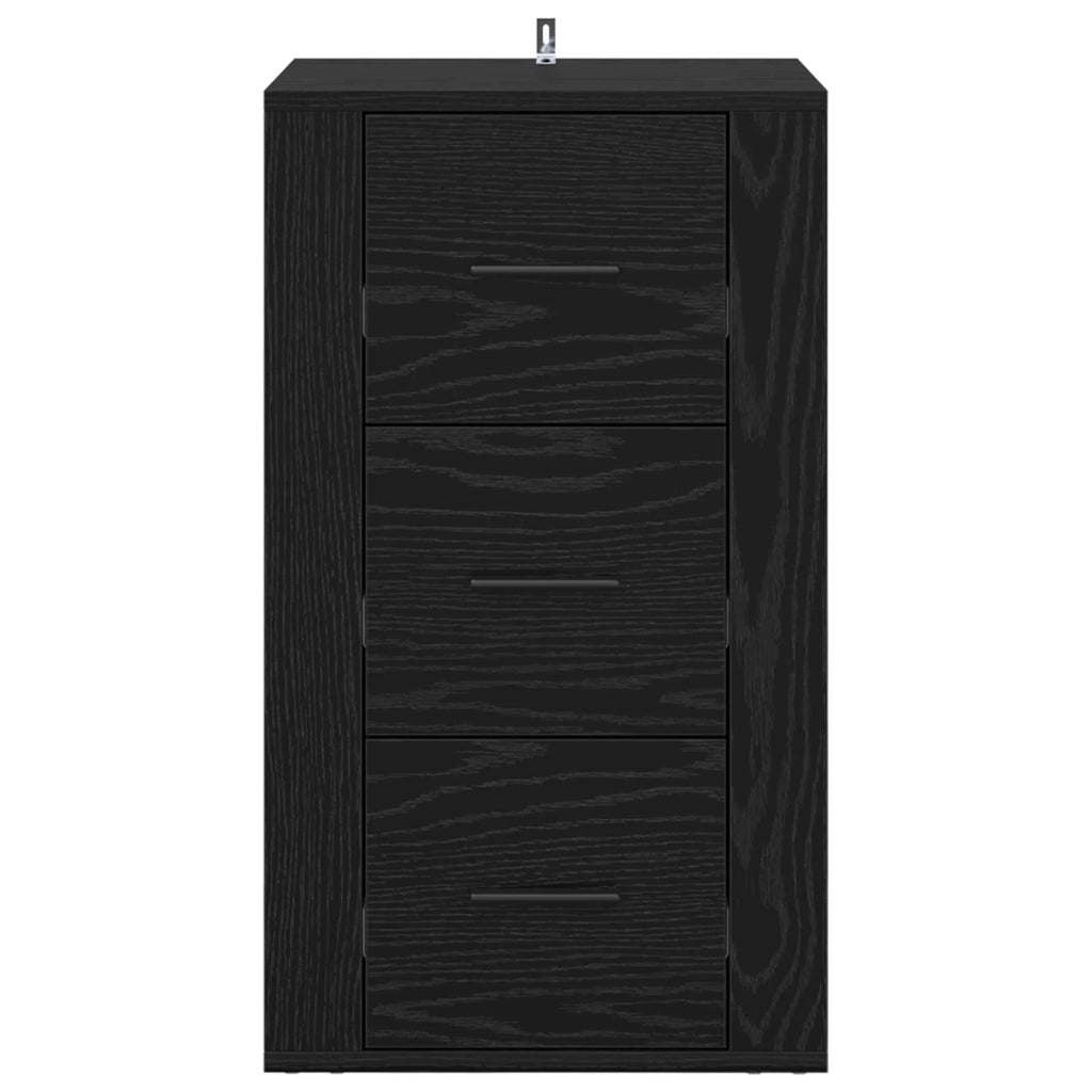 Credenza Rovere Nero 40 x 33 x 70 cm Legno multistrato