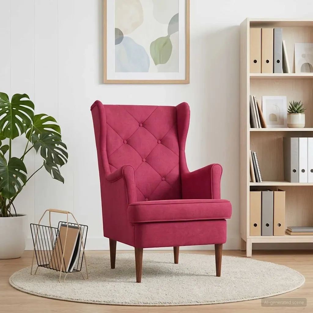 Poltrona Rosso Vino Velluto 42029911