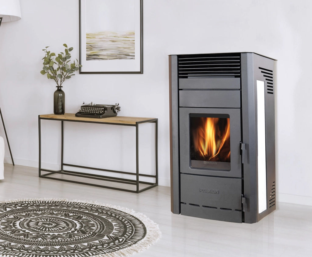 Stufa a pellet e policombustibile FloraStell 12 kW Ghisa 4 STELLE AMBIENTALI - MADE IN ITALY