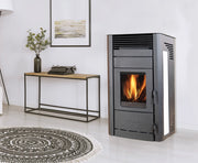Stufa a pellet e policombustibile FloraStell 12 kW Ghisa 4 STELLE AMBIENTALI - MADE IN ITALY