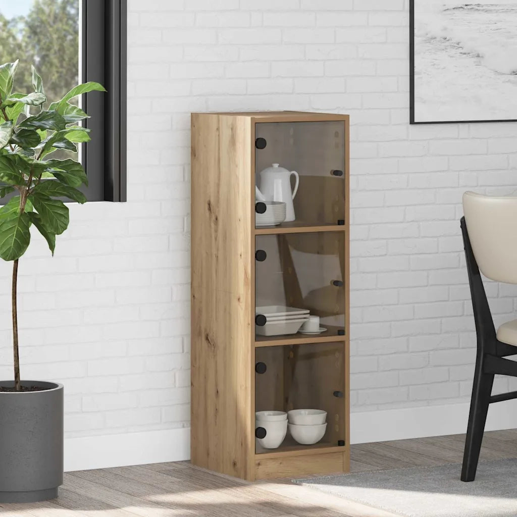 Credenza-Buffet-Armadio da cucina Rovere artigianale 35 x 37 x 109 cm Legno multistrato
