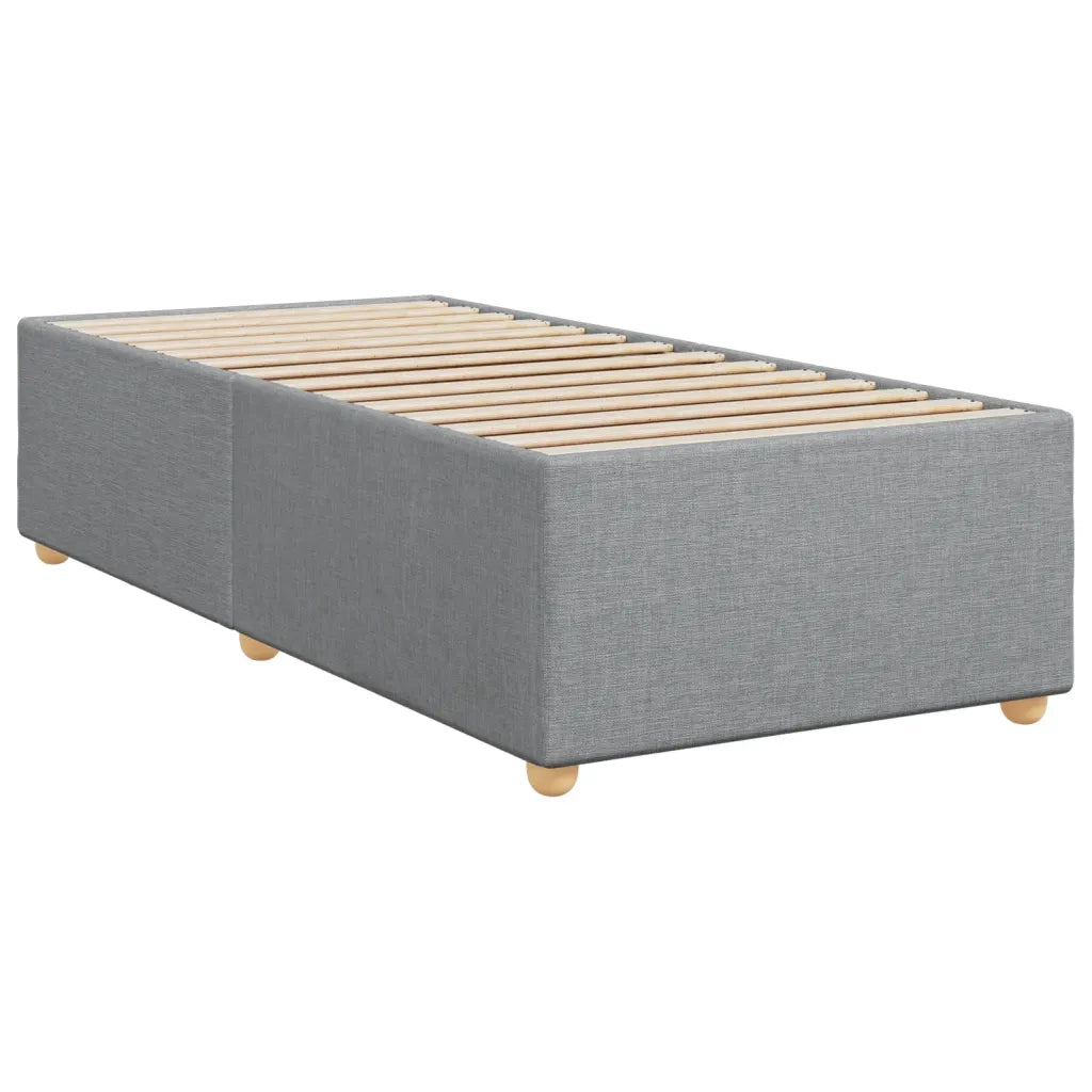 Giroletto a Molle con Materasso Grigio Chiaro100x200 cm Tessuto 3293484