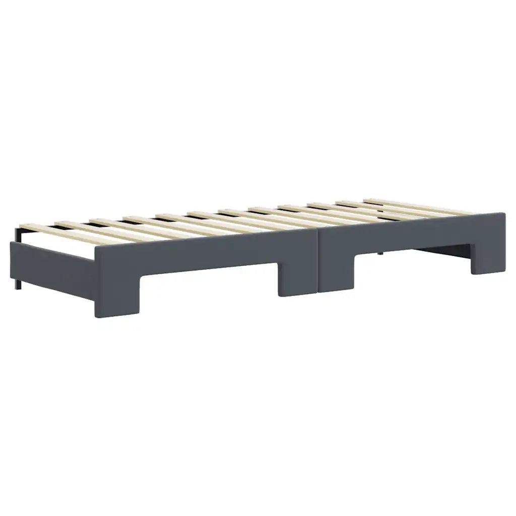Divano Letto con Letto Estraibile-Sofa Letto-Daybed Grigio Scuro 80x200cm Velluto 443341