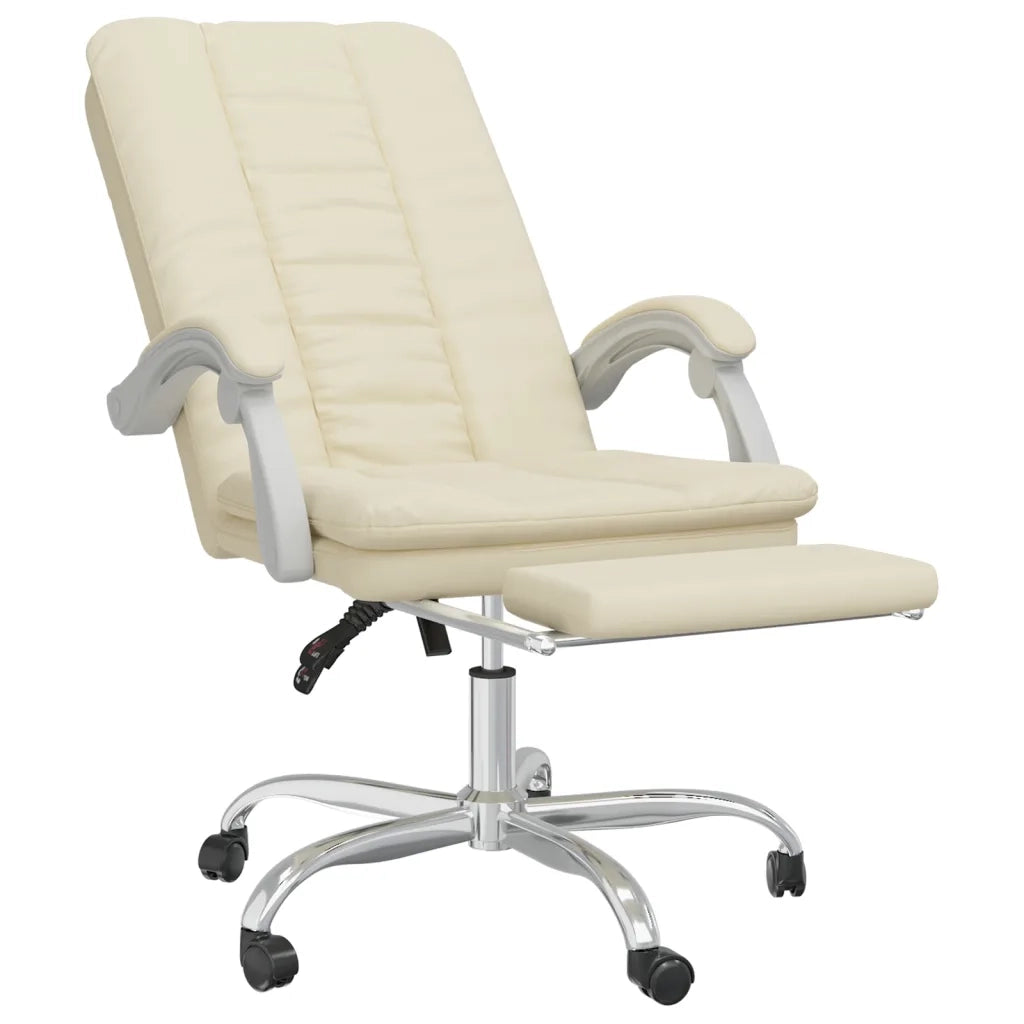 Poltrona da Ufficio Reclinabile Crema in Similpelle cod mxl 26127
