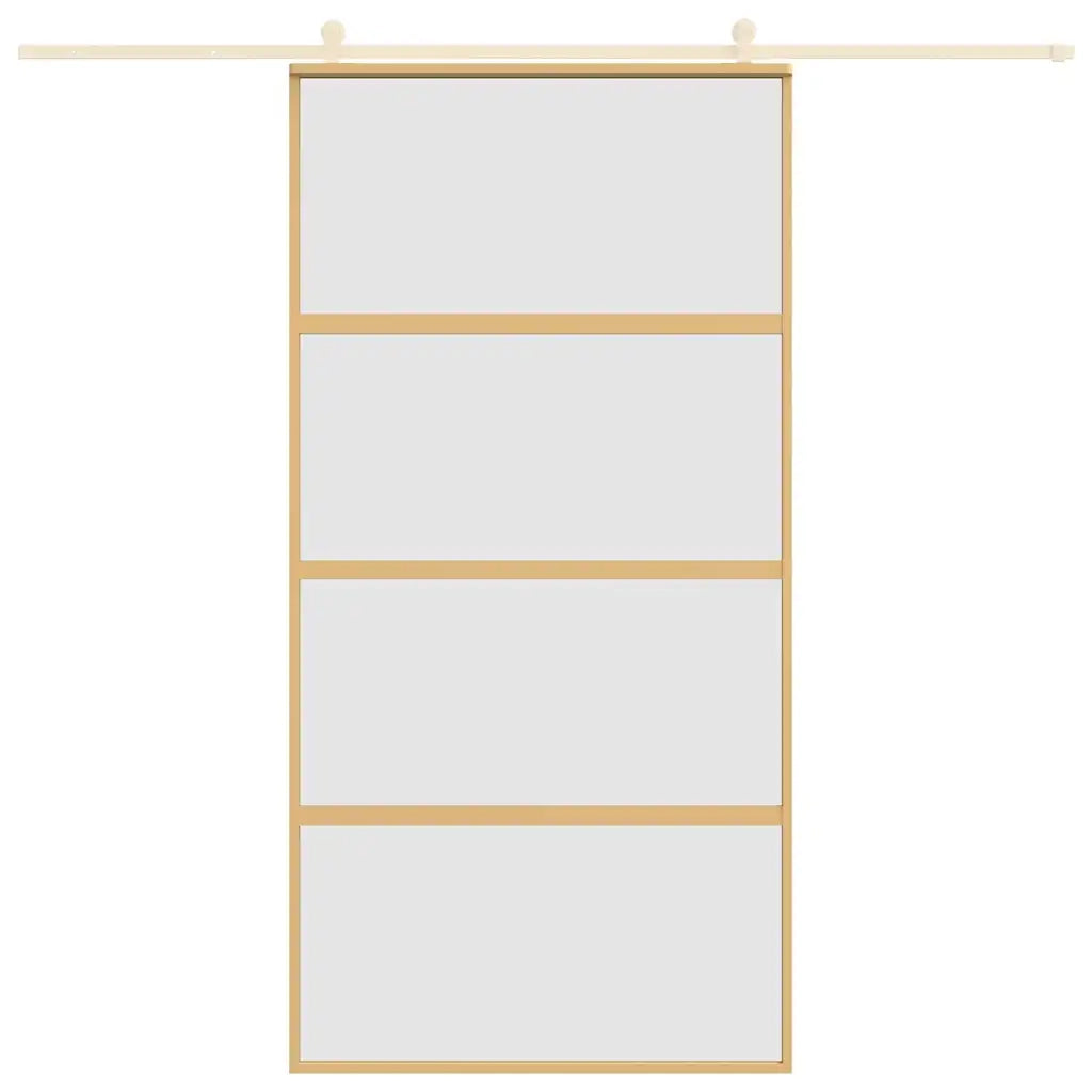 Porta Scorrevole Oro 102,5x205 Vetro Smerigliato ESG Alluminiocod mxl 83758