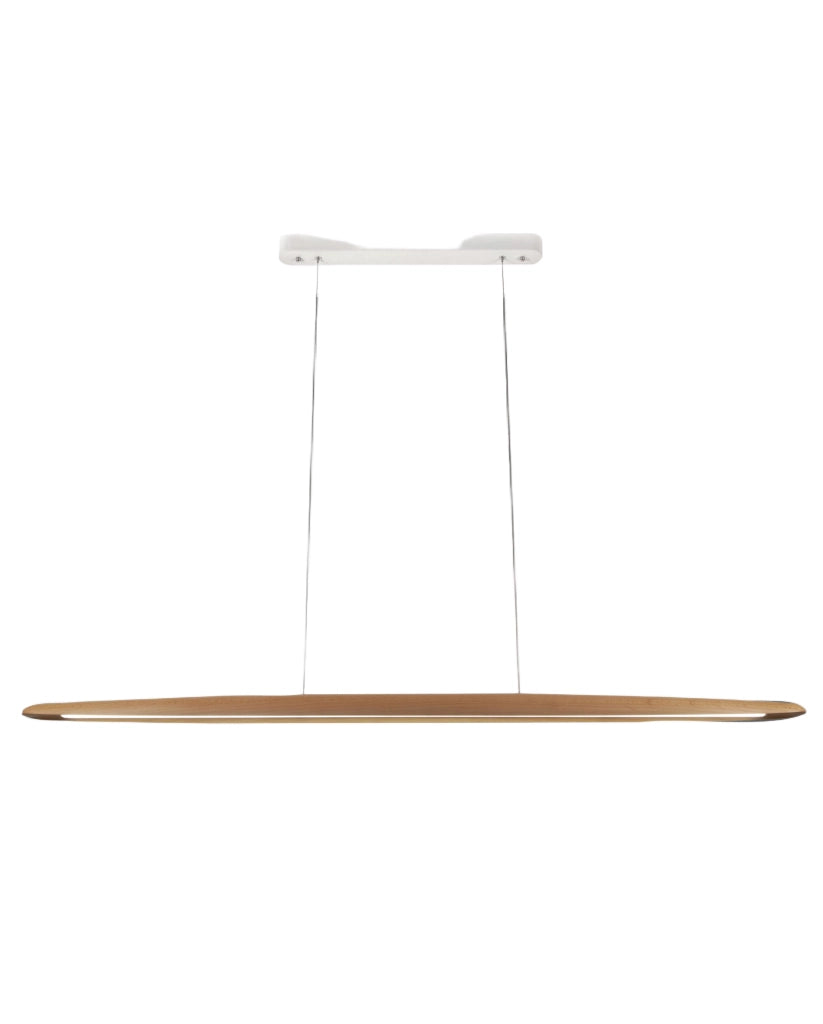 Lampada a Sospensione Ribot in Metallo e Legno Quercia, LED 26W 3000K, Flusso Luminoso 2945lm, Design Moderno ed Elegante per Interni IP20